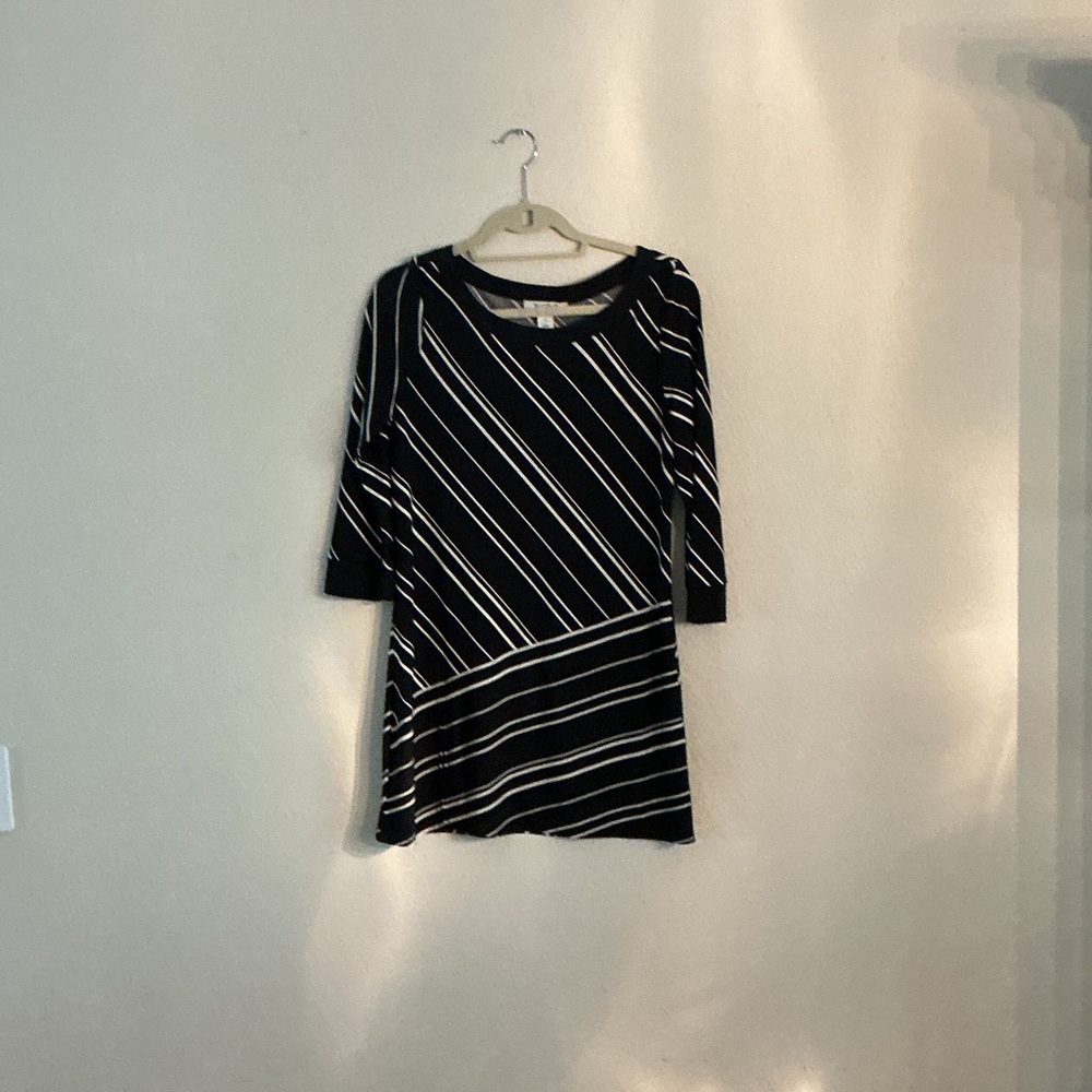 White House Black Market Diagonal Stripe Dress
